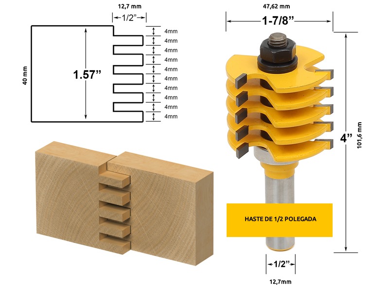 Fresa de Encaixe Malhete